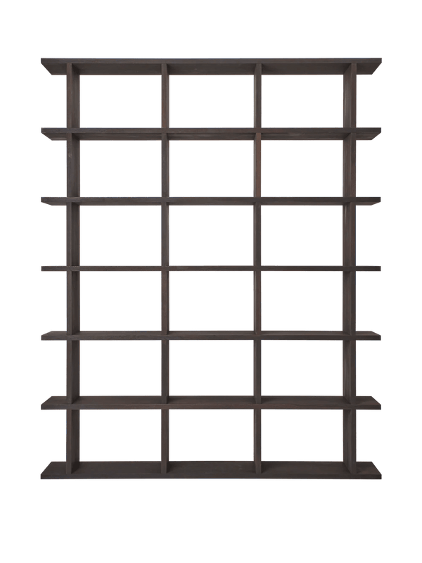 Kona Bookcase - 3x6 - Ferm Living Shelving - Dark Stained - HORNE