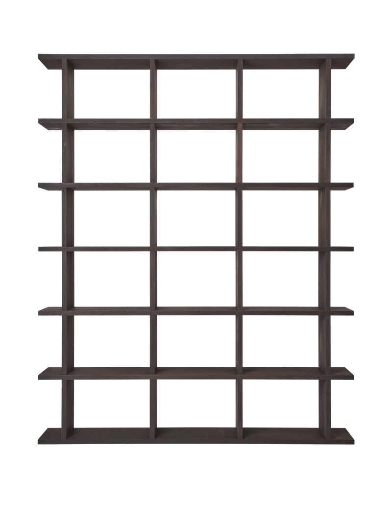 Kona Bookcase - 3x6 - Ferm Living Shelving - Dark Stained - HORNE