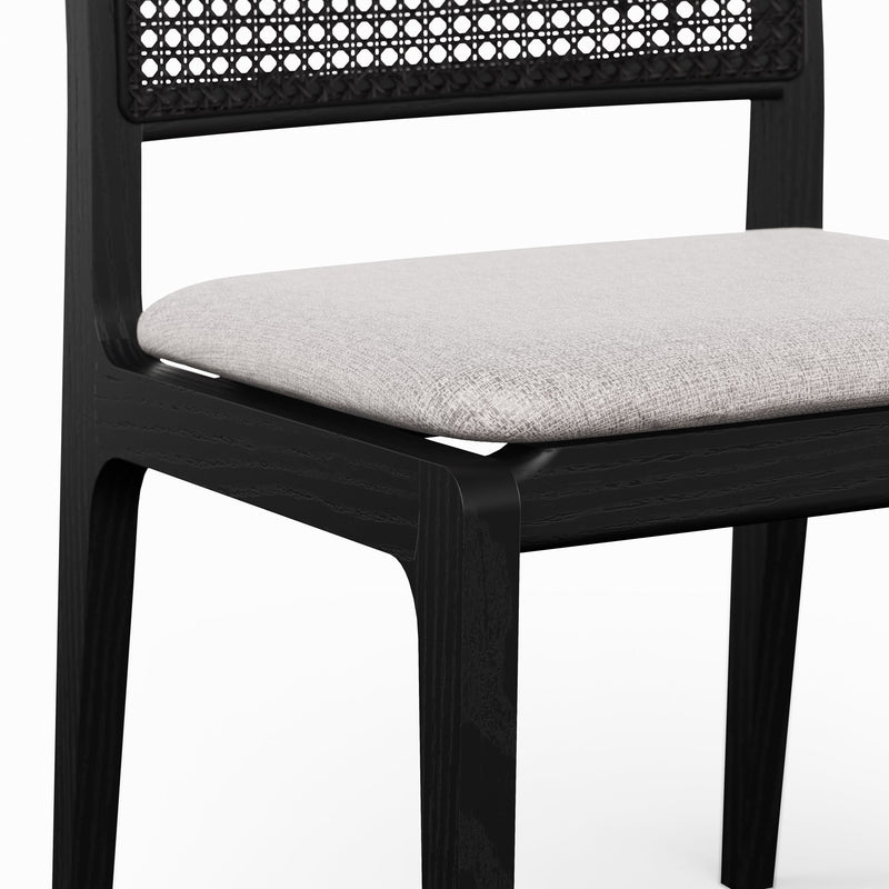 Larissa Cane Side Chair - Urbia Chairs - Harvest Jute Ebano - HORNE