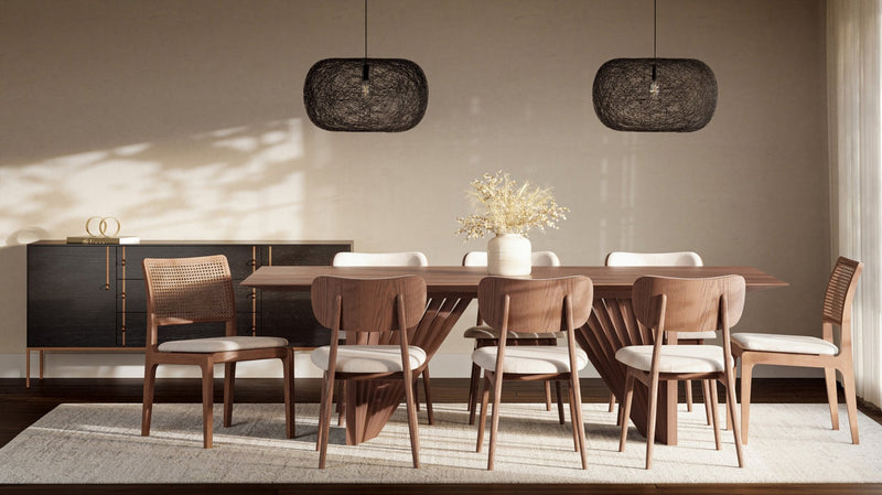 Larissa Cane Side Chair - Urbia Chairs - Harvest Jute Ebano - HORNE