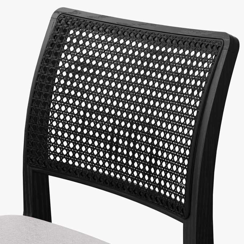 Larissa Cane Side Chair - Urbia Chairs - Harvest Jute Ebano - HORNE