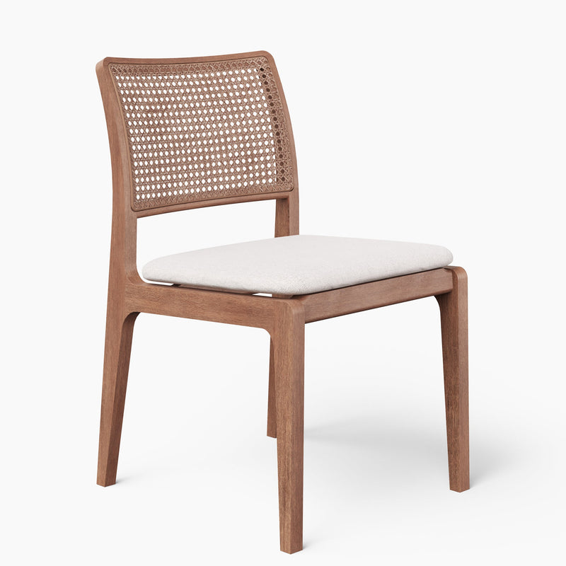 Larissa Cane Side Chair - Urbia Chairs - Harvest Jute Ebano - HORNE