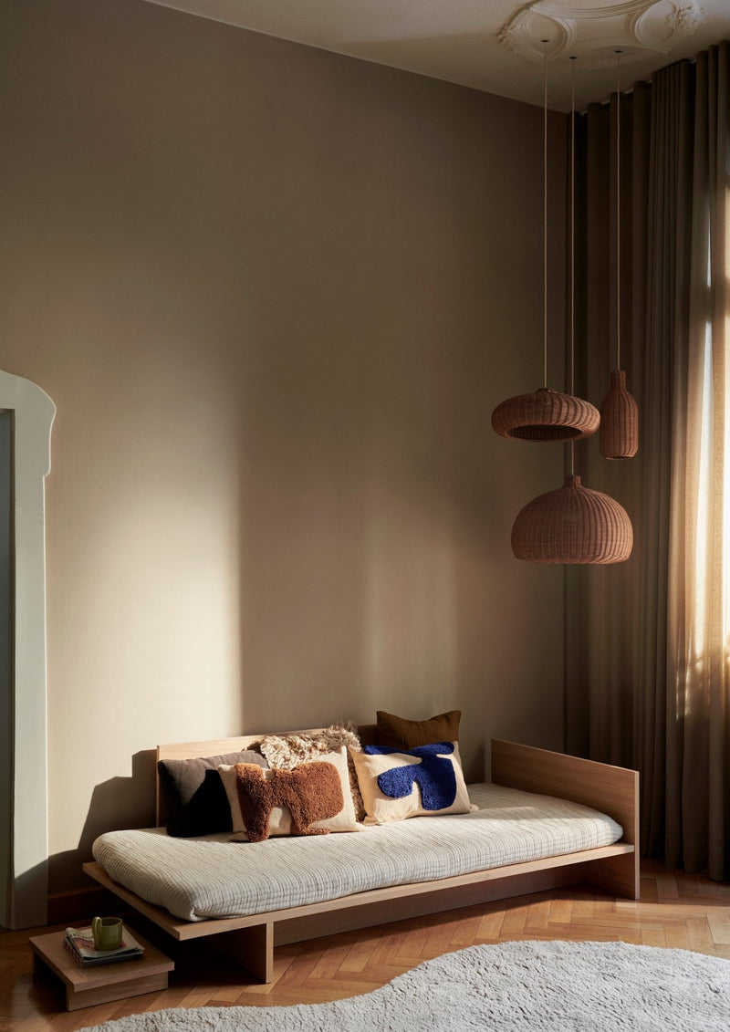 Lay Cushion - Rectangular - Ferm Living - Bedding + Pillows - Sand/ Bright Blue - HORNE