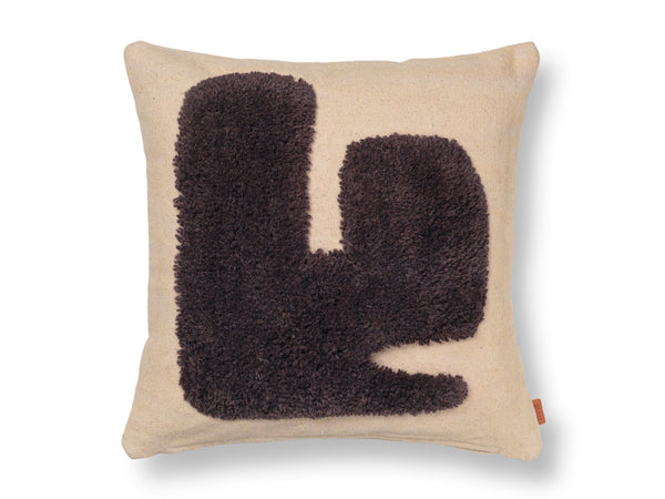 Lay Cushion - Square - Ferm Living - Bedding + Pillows - Sand/ Dark Brown - HORNE