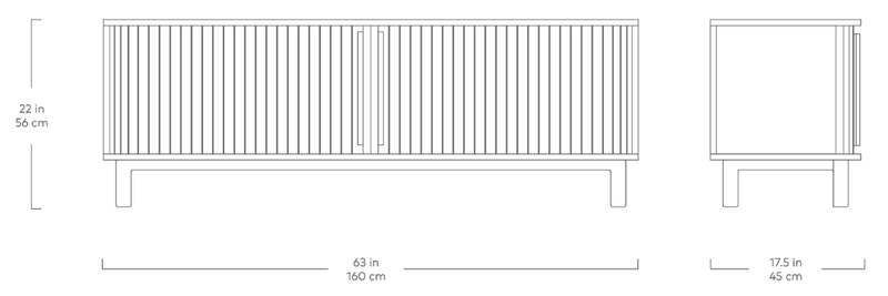 Ledger Credenza - Gus* Modern - Sideboards + Cabinets - Vintage Oak - HORNE