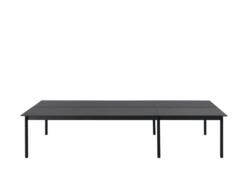 Linear System Table - Configuration - Muuto Tables + Desks - Con 1 - Black Nanolaminate/Black/ABS:Black - HORNE