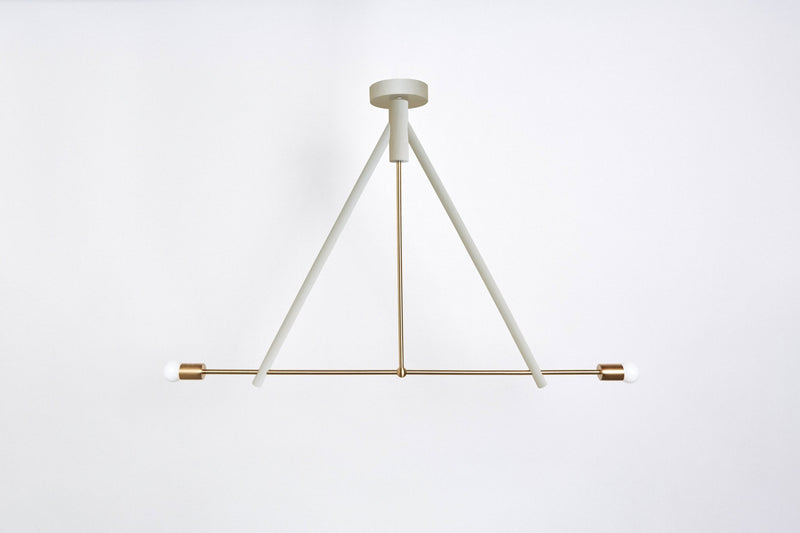 Lodge Chandelier Two - Workstead - Chandeliers - Natural Oak - Hewn Brass - HORNE