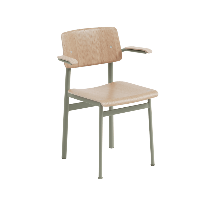 Loft Chair With Armrest - Muuto Chairs - Black Frame & Black Seat - HORNE