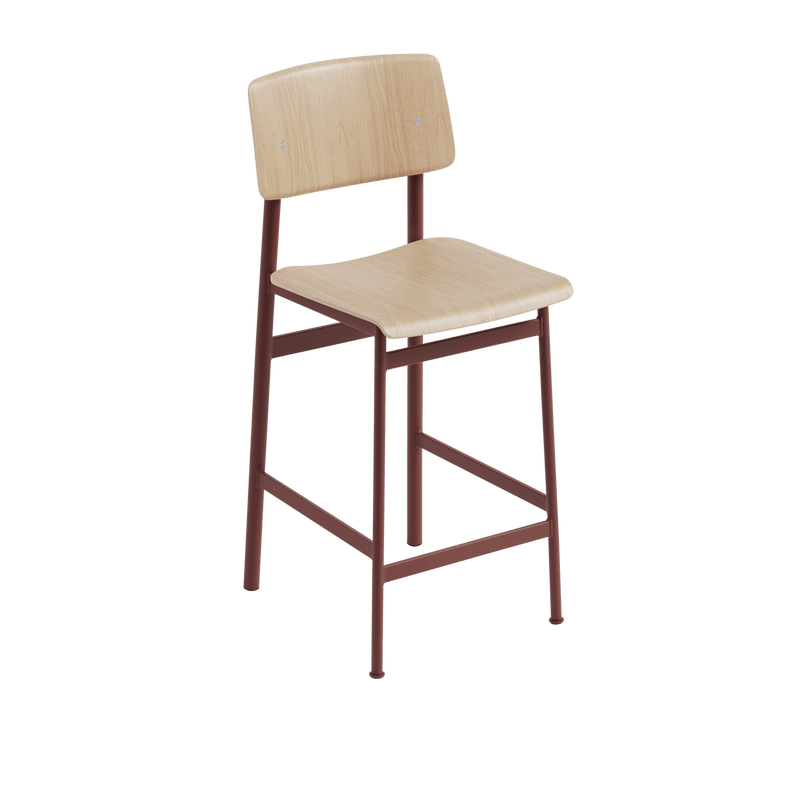 Loft Counter & Bar Stool - Muuto Stools + Benches + Ottomans - Counter Height - Black Frame & Black Seat - HORNE