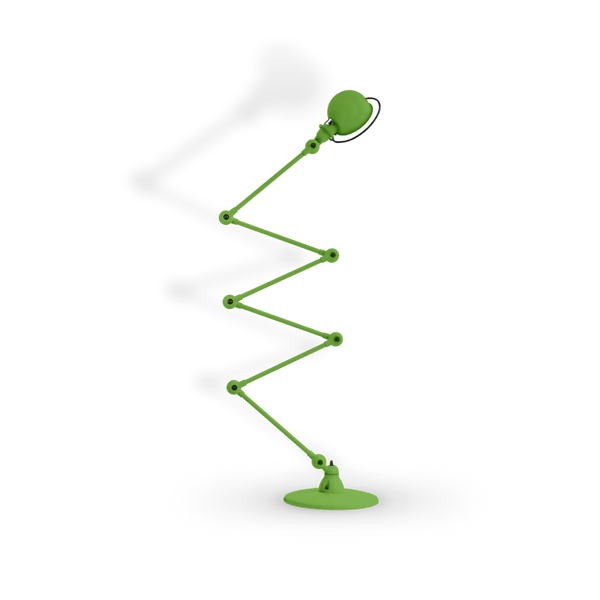 Loft Zig - Zag Floor Lamp 6 - Arm - D9406 - Jielde - Floor Lamps - Matte - Apple Green - RAL6018 - HORNE