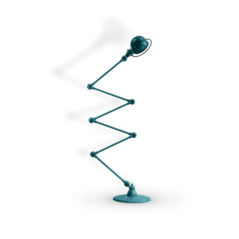 Loft Zig - Zag Floor Lamp 6 - Arm - D9406 - Jielde - Floor Lamps - Glossy - Apple Green - RAL6018 - HORNE