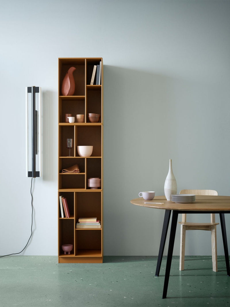 Loom Slim Bookcase - With Plinth Base - Montana - Shelving - Amber - 1.2
