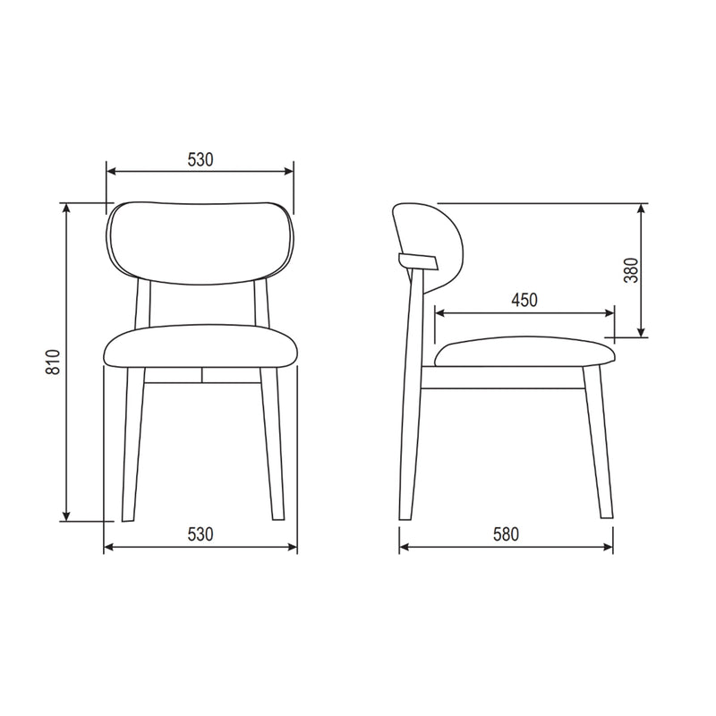 Lucia Side Chair - Urbia Chairs - Harvest Jute Ebano - HORNE