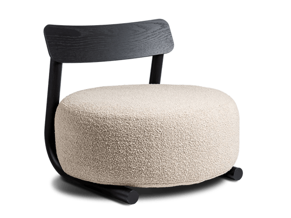 Maamuna Lounge Chair - Made By Choice Chairs - Black Oak & Natural Boucle - HORNE