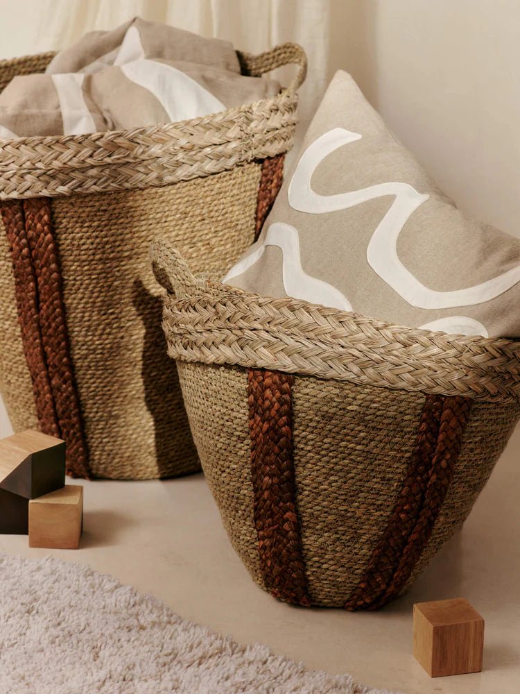 Mar Woven Baskets - Set of 2 - Ferm Living Storage + Organization - HORNE