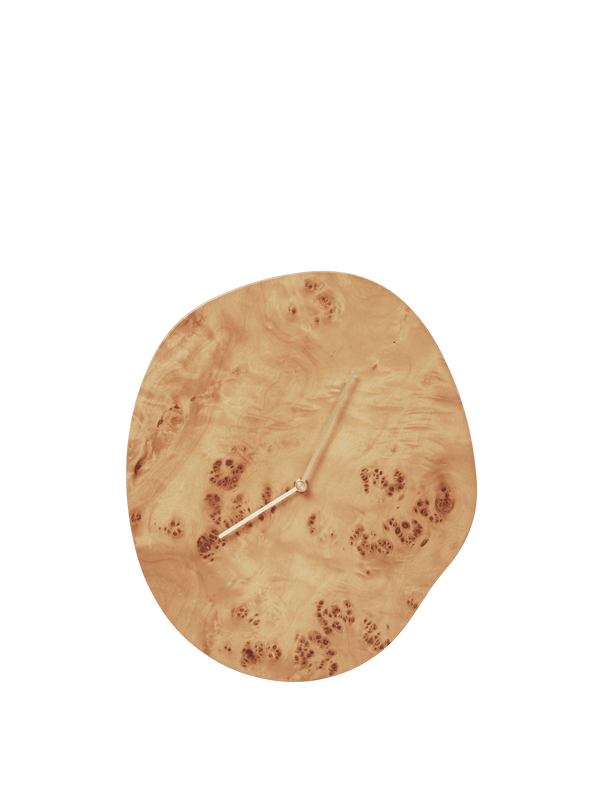 Melt Wall Clock - Natural Burl - Ferm Living Clocks - HORNE