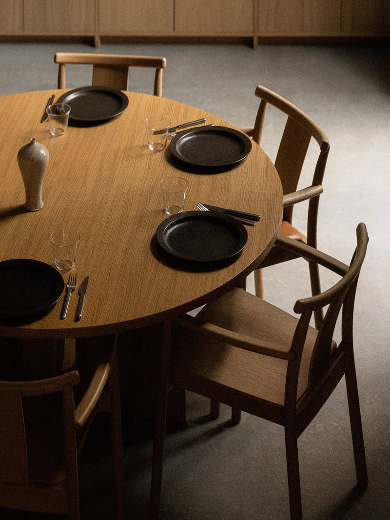 Merkur Dining Chair - Un - Upholstered - Audo Copenhagen Chairs - With Arms - Natural Oak - HORNE