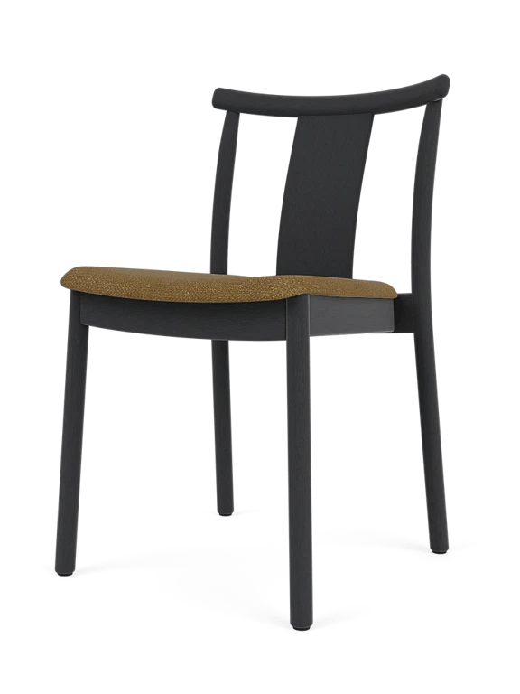 Merkur Dining Chair - Without Armrests - Audo Copenhagen Chairs - Black Oak - Bouclé 06 - HORNE