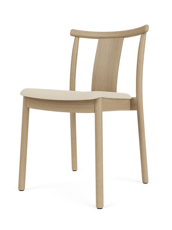Merkur Dining Chair - Without Armrests - Audo Copenhagen Chairs - Black Oak - Bouclé 06 - HORNE