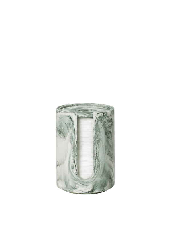 Mist Cotton Pad Holder - Ferm Living Storage + Organization - Emerald Off - White - HORNE