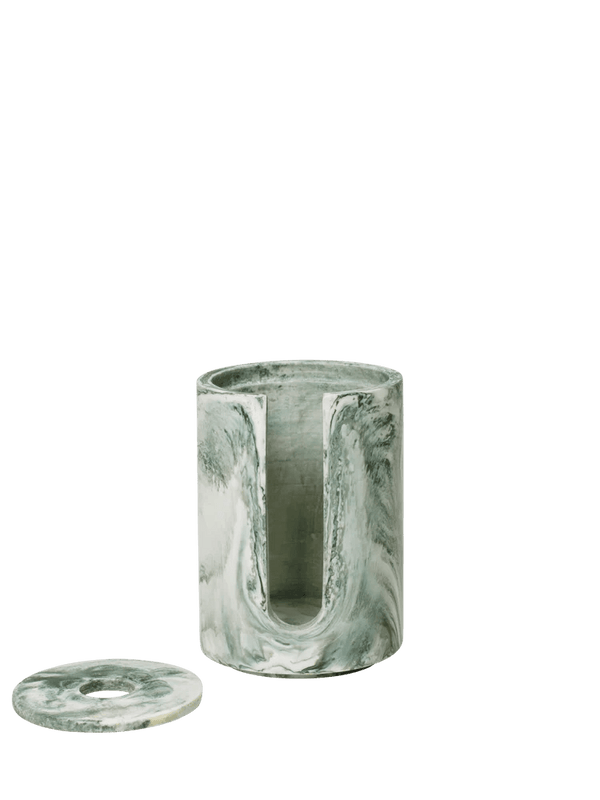 Mist Cotton Pad Holder - Ferm Living Storage + Organization - Sugar Kelp - HORNE