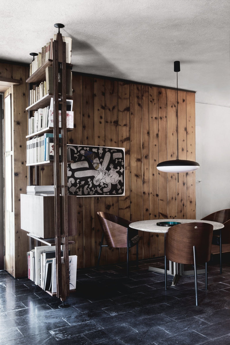 Model 2065 Pendant - Astep Pendants - Black & White Diffuser - Black Cable - HORNE