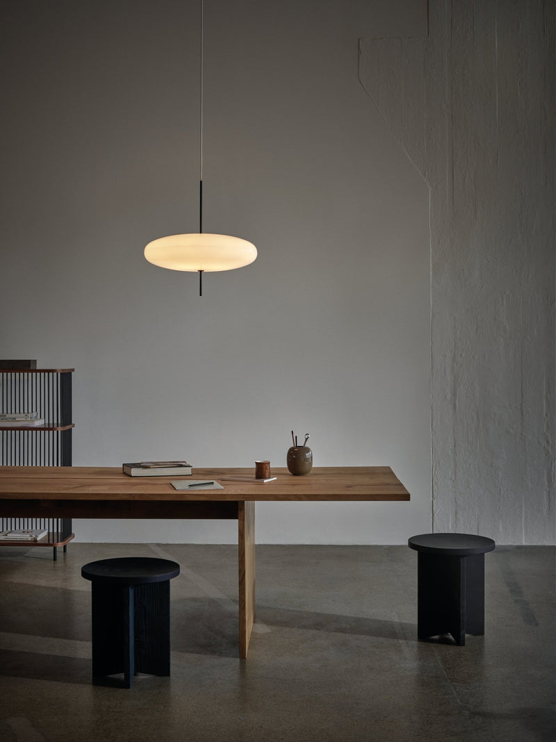 Model 2065 Pendant - Astep Pendants - Black & White Diffuser - Black Cable - HORNE