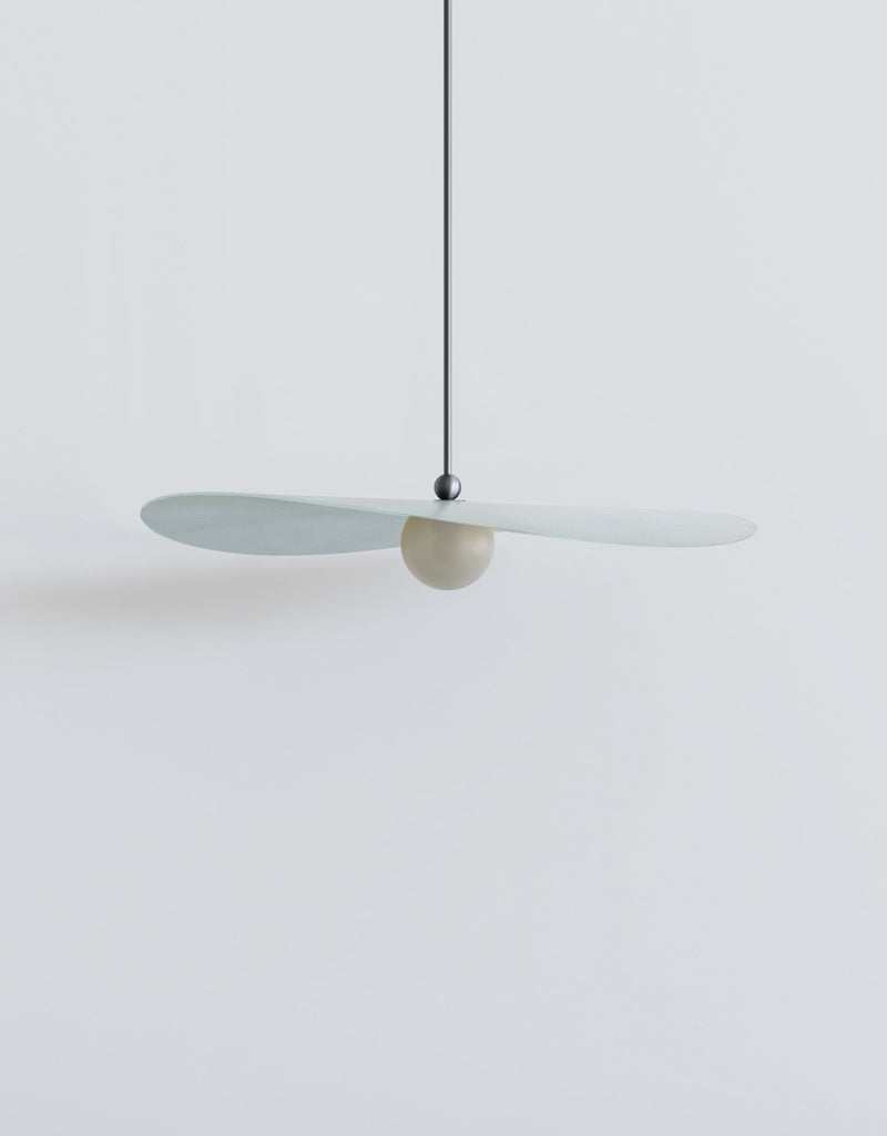 Myrna Pendant - Medium - Ladies & Gentlemen Lighting - Blackened Brass - White (opaque) - Perforated Smoke - HORNE