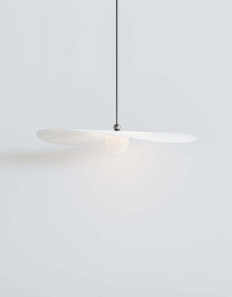 Myrna Pendant - Medium - Ladies & Gentlemen Lighting - Blackened Brass - White (opaque) - Perforated Smoke - HORNE