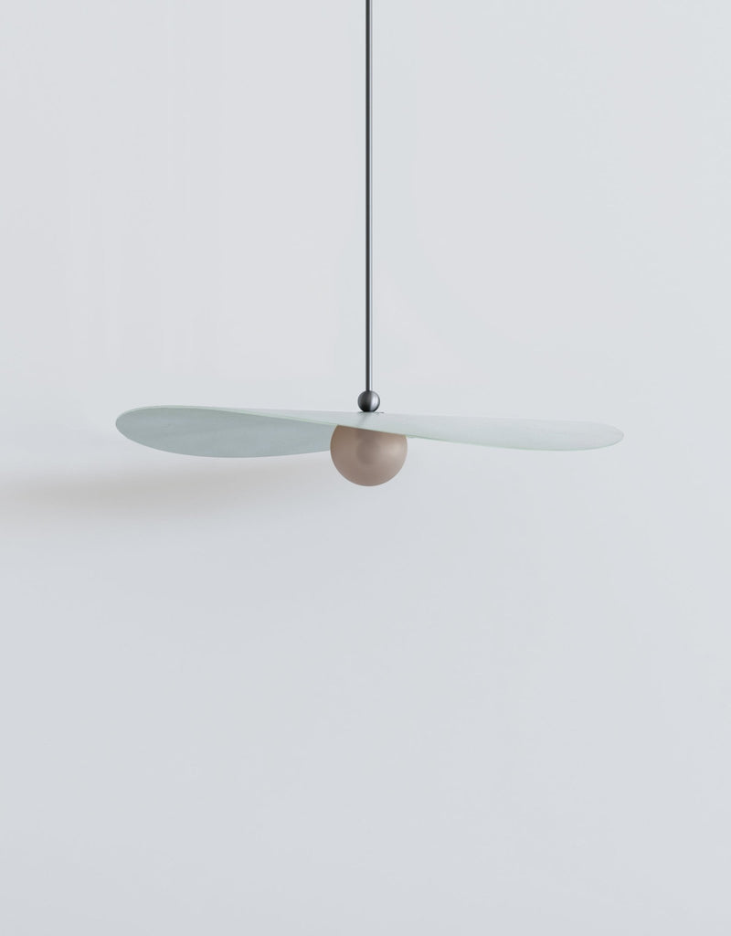 Myrna Pendant - Medium - Ladies & Gentlemen Lighting - Blackened Brass - White (opaque) - Perforated Smoke - HORNE