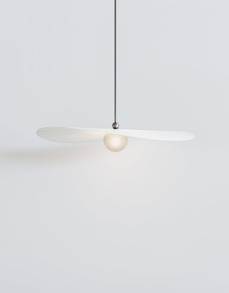Myrna Pendant - Medium - Ladies & Gentlemen Lighting - Blackened Brass - White (opaque) - Perforated Smoke - HORNE