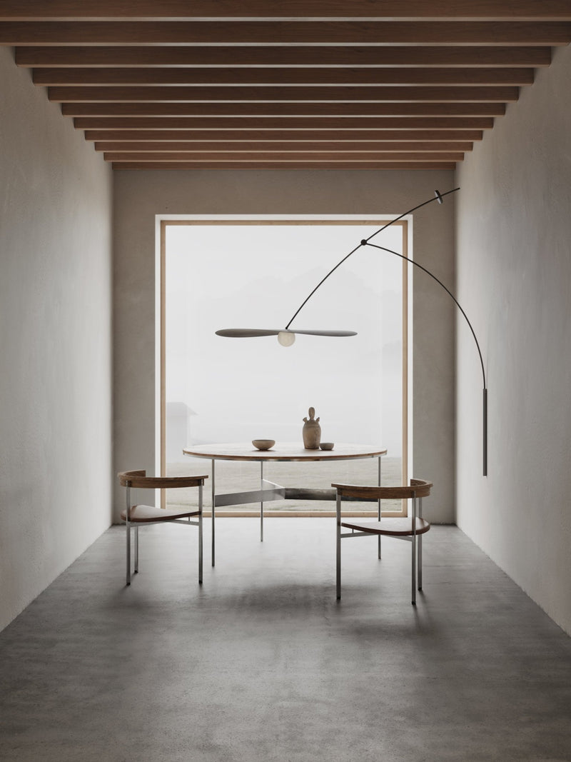 Myrna Swing Arm - Ladies & Gentlemen Lighting - Large - Hardware: Blackened Brass - White (opaque) - HORNE