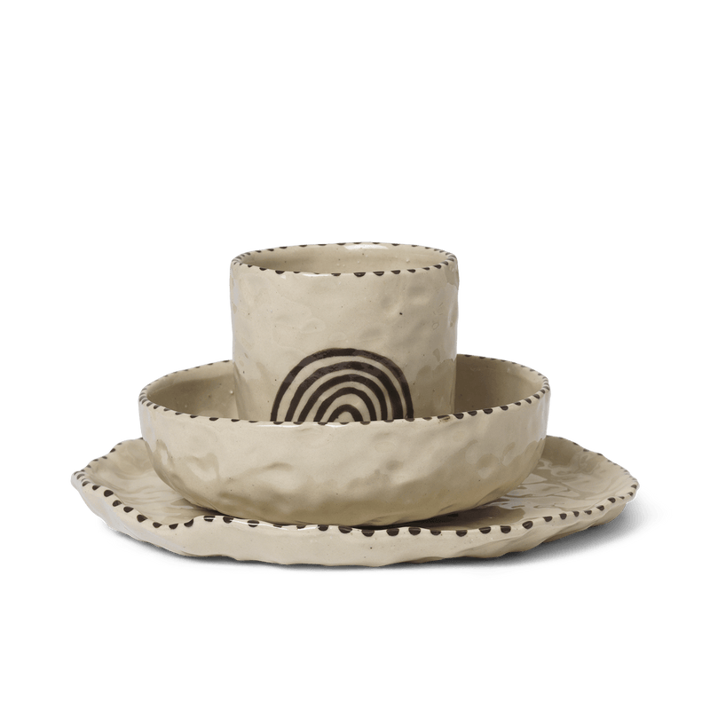 Naive Ceramic Set - Ferm Living - Coffee + Tea - Deep Blue - HORNE