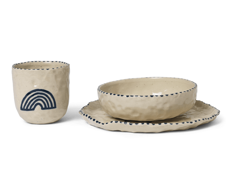 Naive Ceramic Set - Ferm Living - Coffee + Tea - Deep Blue - HORNE