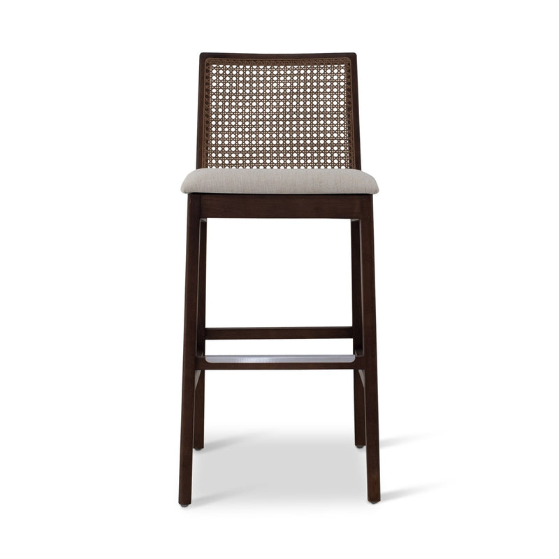 Nardia Cane Bar Stool - Urbia Chairs - Crafted Glaze Ebano - HORNE