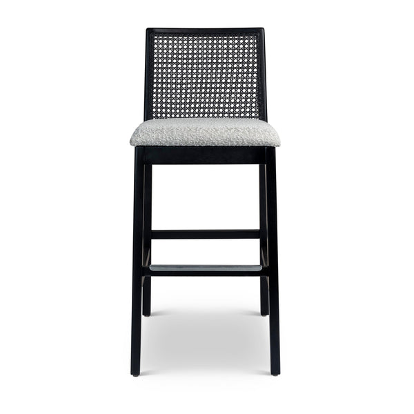 Nardia Cane Bar Stool - Urbia Chairs - Crafted Glaze Ebano - HORNE