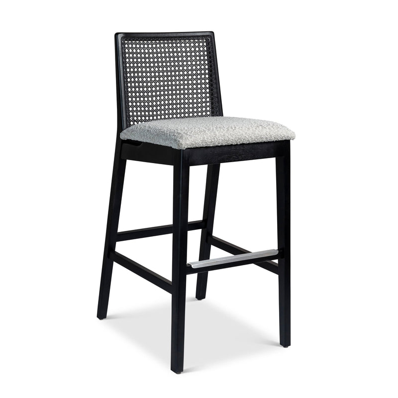 Nardia Cane Bar Stool - Urbia Chairs - Crafted Glaze Ebano - HORNE