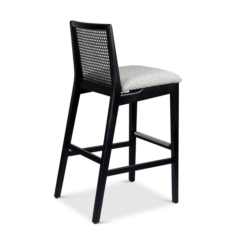 Nardia Cane Bar Stool - Urbia Chairs - Crafted Glaze Ebano - HORNE