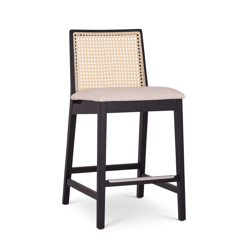 Nardia Cane Counter Stool - Urbia Chairs - Crafted Glaze Ebano - HORNE
