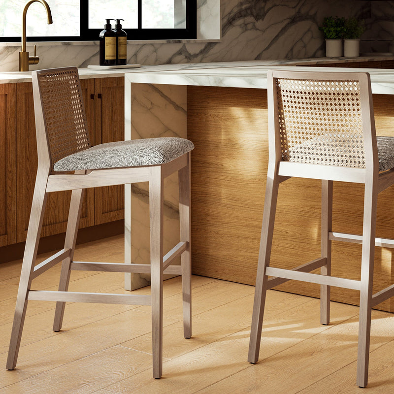 Nardia Cane Counter Stool - Urbia Chairs - Crafted Glaze Ebano - HORNE