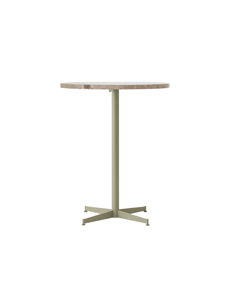 Nook Counter Table - Audo Copenhagen Tables + Desks - Ø24 in - Olive - Estremoz Marble - HORNE