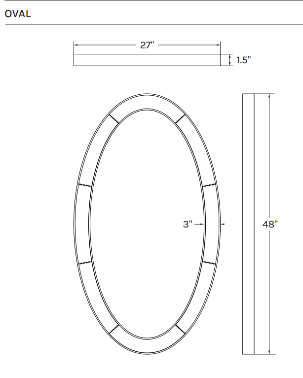 Norse Mirror - Oval - Lostine - Mirrors - Au Lait - HORNE
