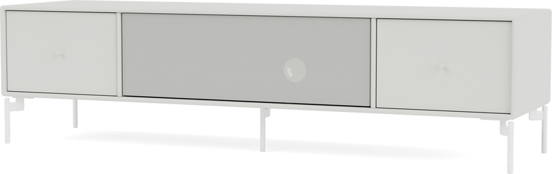 Octave II TV & Sound Bench - With Legs - Montana - Sideboards + Cabinets - Anthracite - Matte Chrome - HORNE