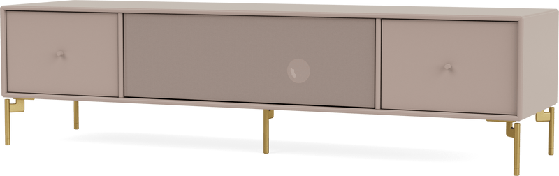 Octave II TV & Sound Bench - With Legs - Montana - Sideboards + Cabinets - Anthracite - Matte Chrome - HORNE