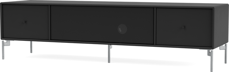 Octave II TV & Sound Bench - With Legs - Montana - Sideboards + Cabinets - Anthracite - Matte Chrome - HORNE