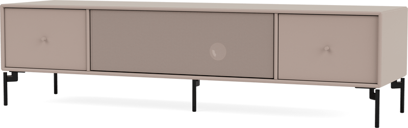 Octave II TV & Sound Bench - With Legs - Montana - Sideboards + Cabinets - Anthracite - Matte Chrome - HORNE