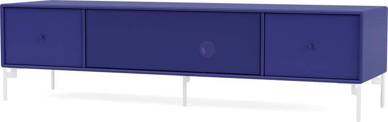 Octave II TV & Sound Bench - With Legs - Montana - Sideboards + Cabinets - Anthracite - Matte Chrome - HORNE