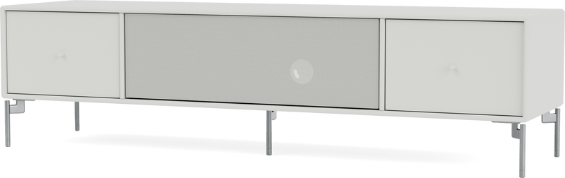 Octave II TV & Sound Bench - With Legs - Montana - Sideboards + Cabinets - Anthracite - Matte Chrome - HORNE