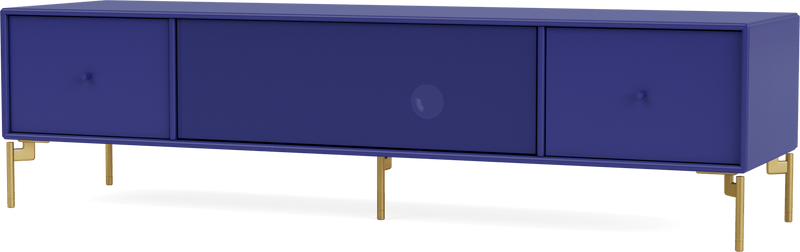 Octave II TV & Sound Bench - With Legs - Montana - Sideboards + Cabinets - Anthracite - Matte Chrome - HORNE