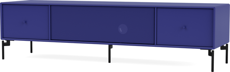 Octave II TV & Sound Bench - With Legs - Montana - Sideboards + Cabinets - Anthracite - Matte Chrome - HORNE